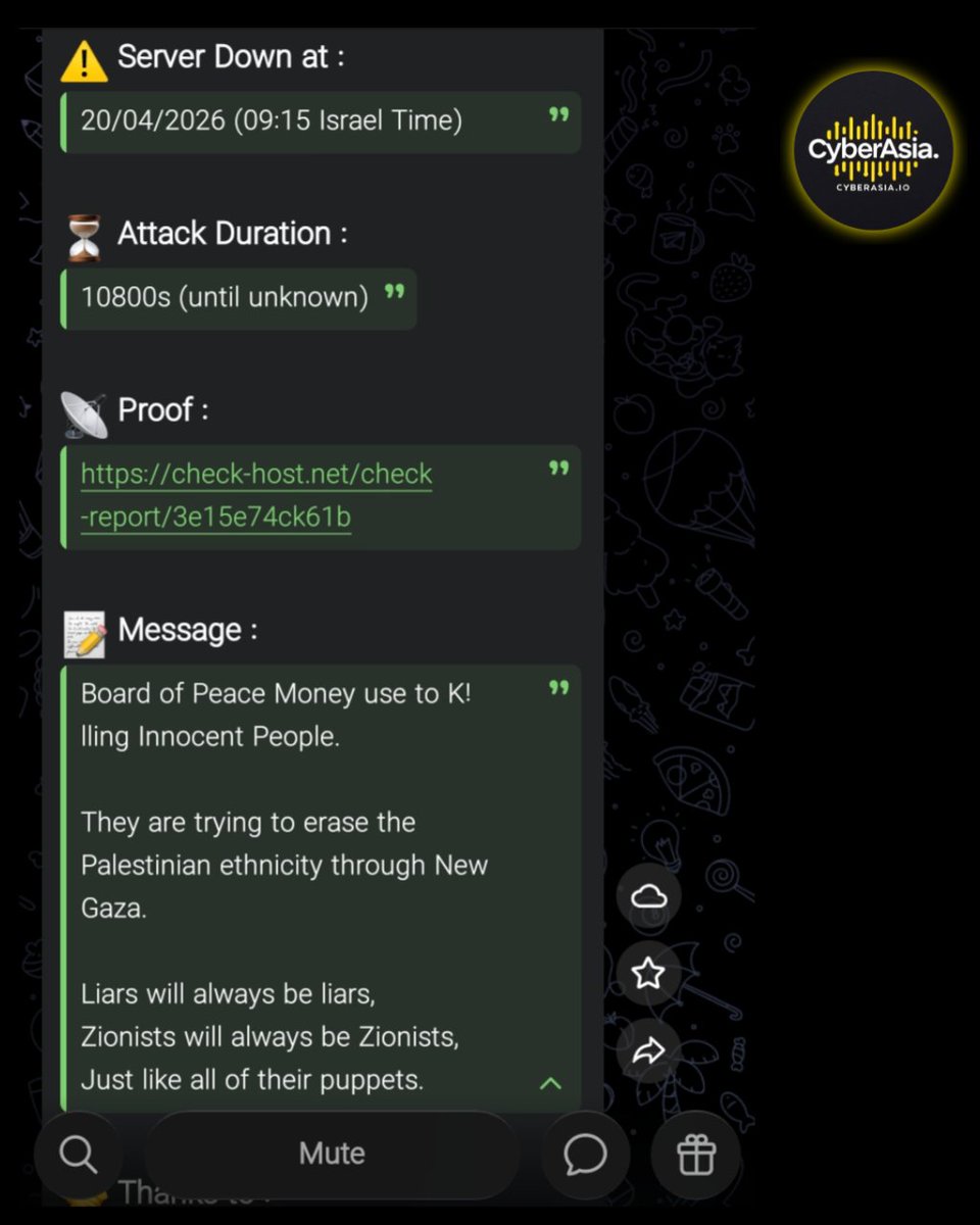 cyberasia_io's tweet image. 🚨 Israel Alert 🇮🇱

Hacktivist group The Garuda Eye has released cyberattack targeting the official website of the Israel-U.S. Binational Industrial Research and Development (BIRD Foundation) birdf.com
 
#DDoSAttack #Israel #BIRDFoundation #TheGarudaEye