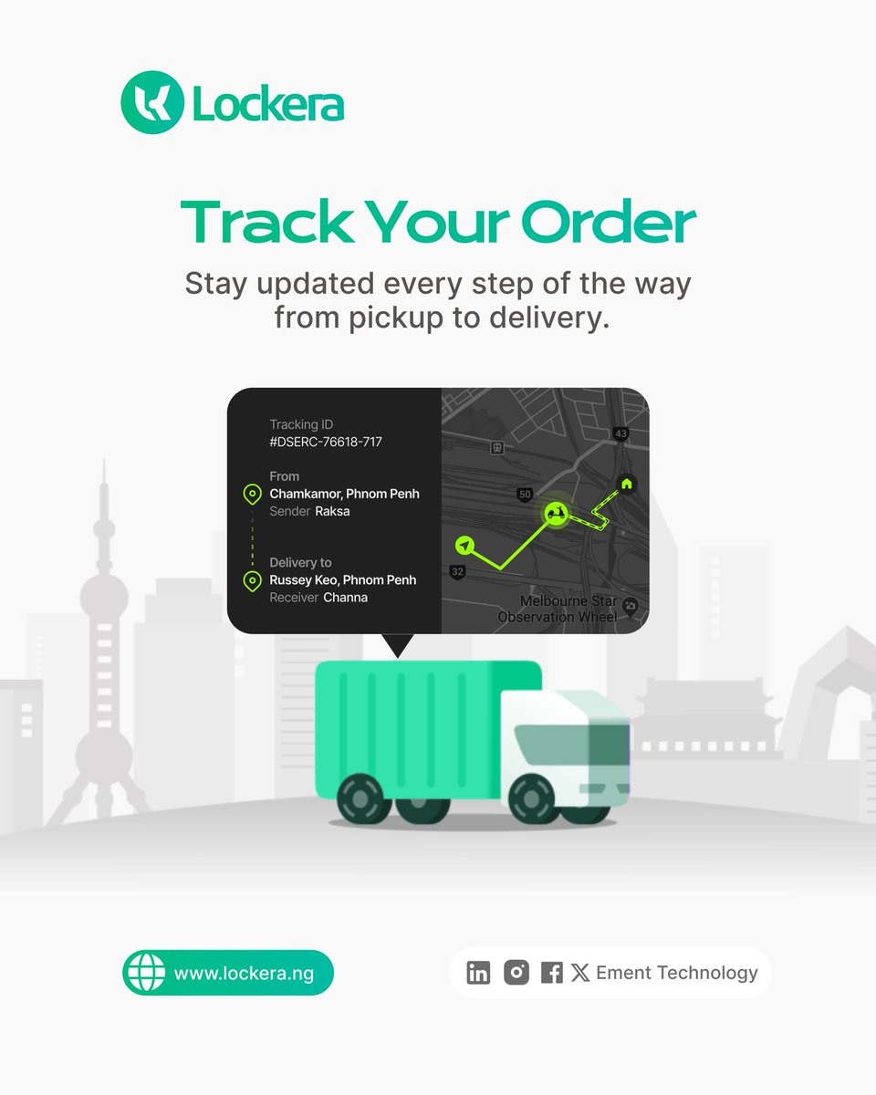 KbnKephas's tweet photo. “Where’s my order?” — solved 😌

Track it live, know every move, and relax.
Lockera keeps you updated, always. 📍

#TrackYourOrder
#Lockera
#OrderTracking
#OnlineShoppingNG
#DeliveryUpdates
#ShopSmart
#EcommerceNigeria
#NoMoreStress
#SafeDelivery
#BuyAndSellNigeria
#LogisticsNG https://t.co/Xkb5qzQGeu
