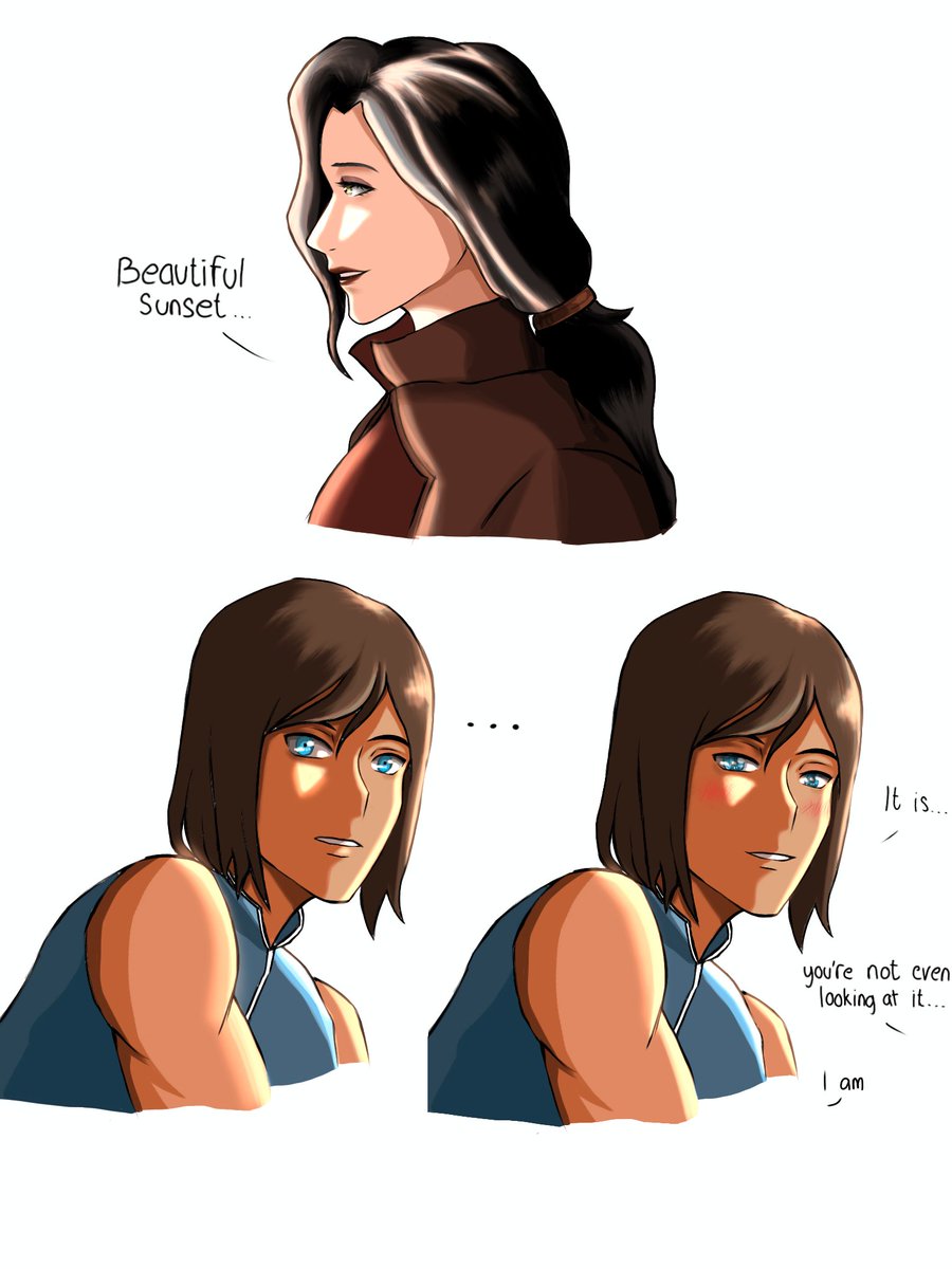 uchiha97547's tweet photo. Reread the comic and I can truly see that Korra dgaf about the damn sunset🤣 #korrasami #korra #asami #thelegendofkorra https://t.co/gJ8OuDMIO9