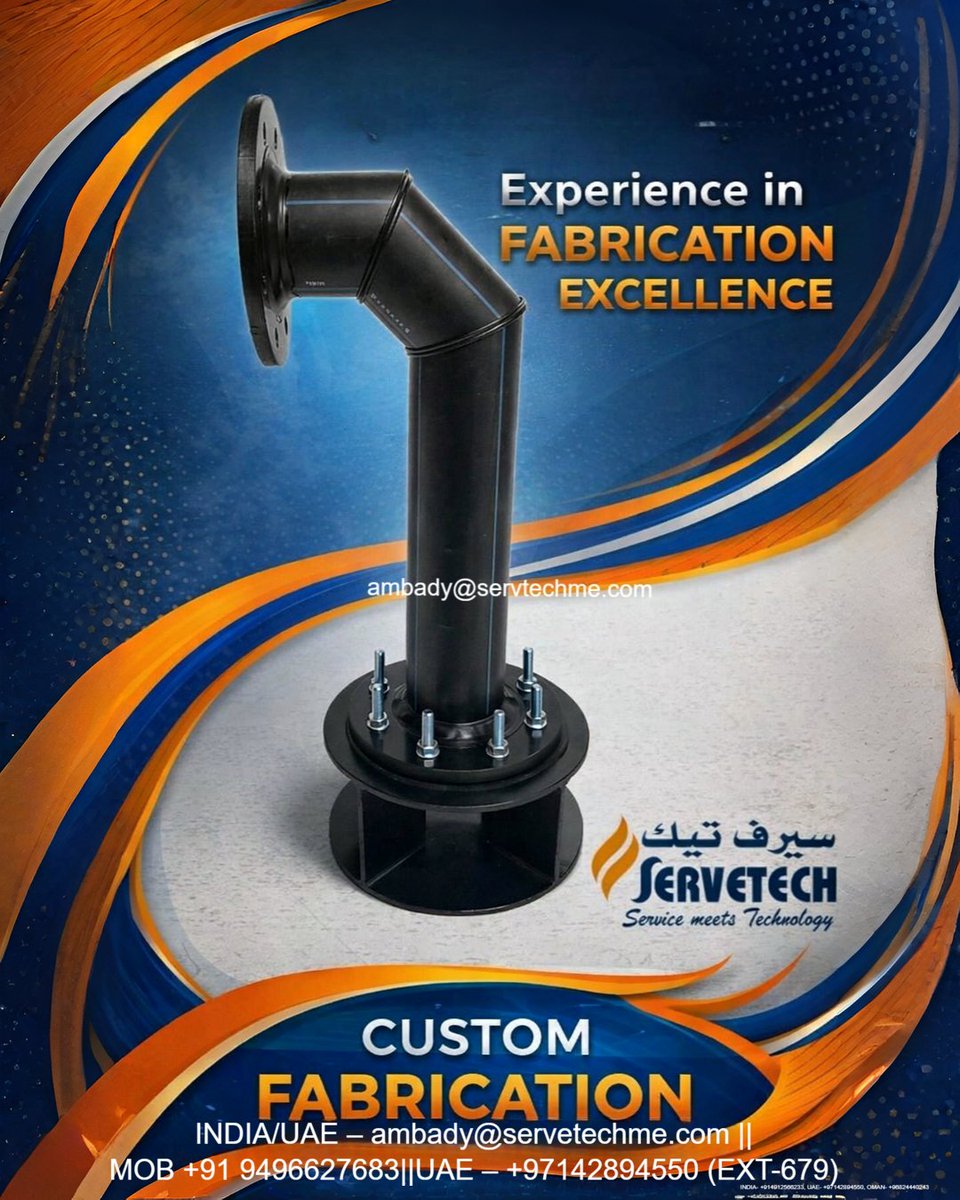 AmbadyServetech's tweet image. From concept to completion, we deliver custom fabrication that exceeds expectations.
Choose SERVETECH for unmatched quality and precision.
#CustomFabrication #EngineeringExcellence #UAE #India 
INDIA/UAE – ambady@servetechme.com ||
MOB +91 9496627683||UAE – +97142894550 (EXT-679)