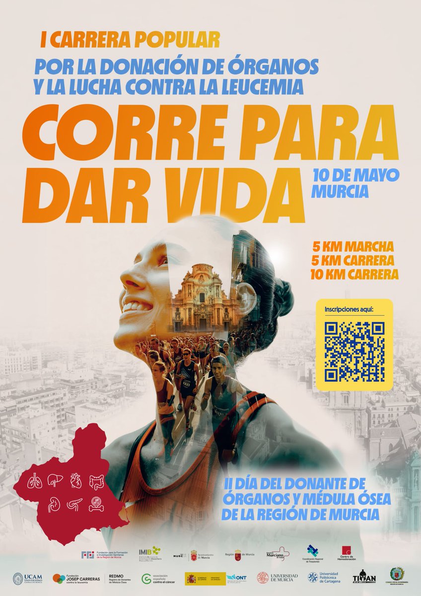 🏃🏽‍♂️🏃🏽‍♀️Y en dos domingos se celebra la carrera solidaria para apoyar a los que están esperando un trasplante <a href="/ONT_esp/">Organización Nacional de Trasplantes</a> . Somos una Región muy generosa y seguimos trabajando por ello❗️

📝Planifícate y participa en la modalidad que quieras. Inscríbete aquí ➡️babelsport.com/evento/traspla…