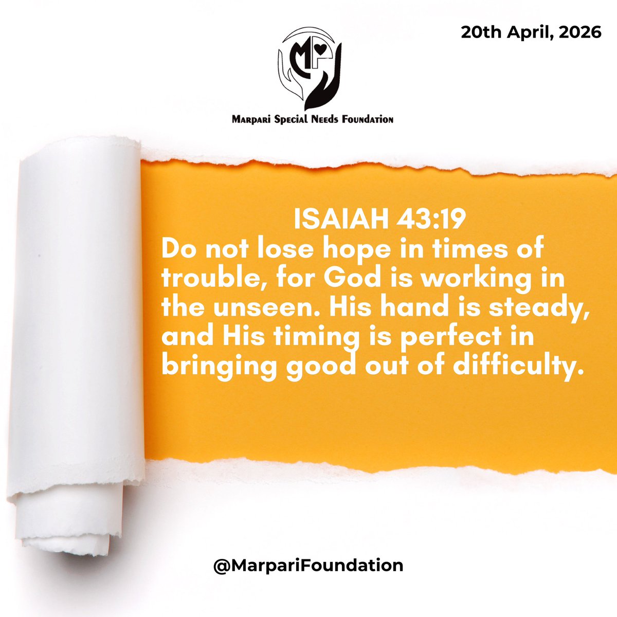 Marpari_NGO's tweet photo. Don’t lose hope 💛 https://t.co/dcVsqyzcUh