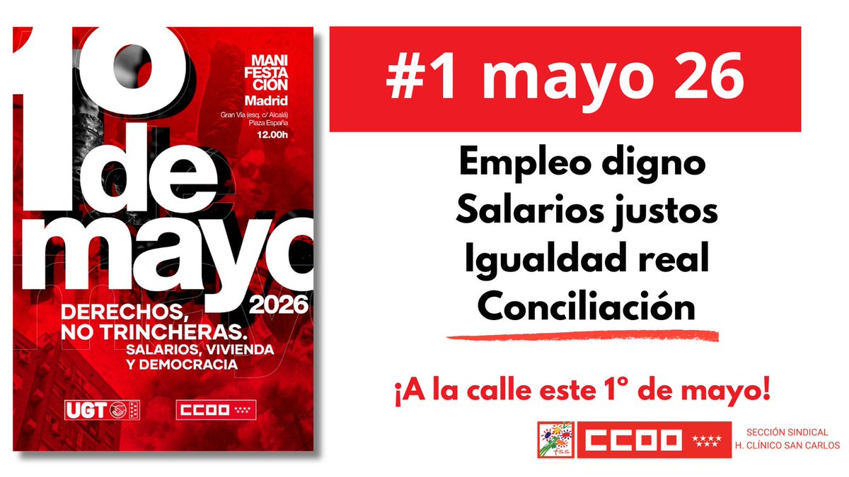 CCOO HClínicoSCarlos tweet media