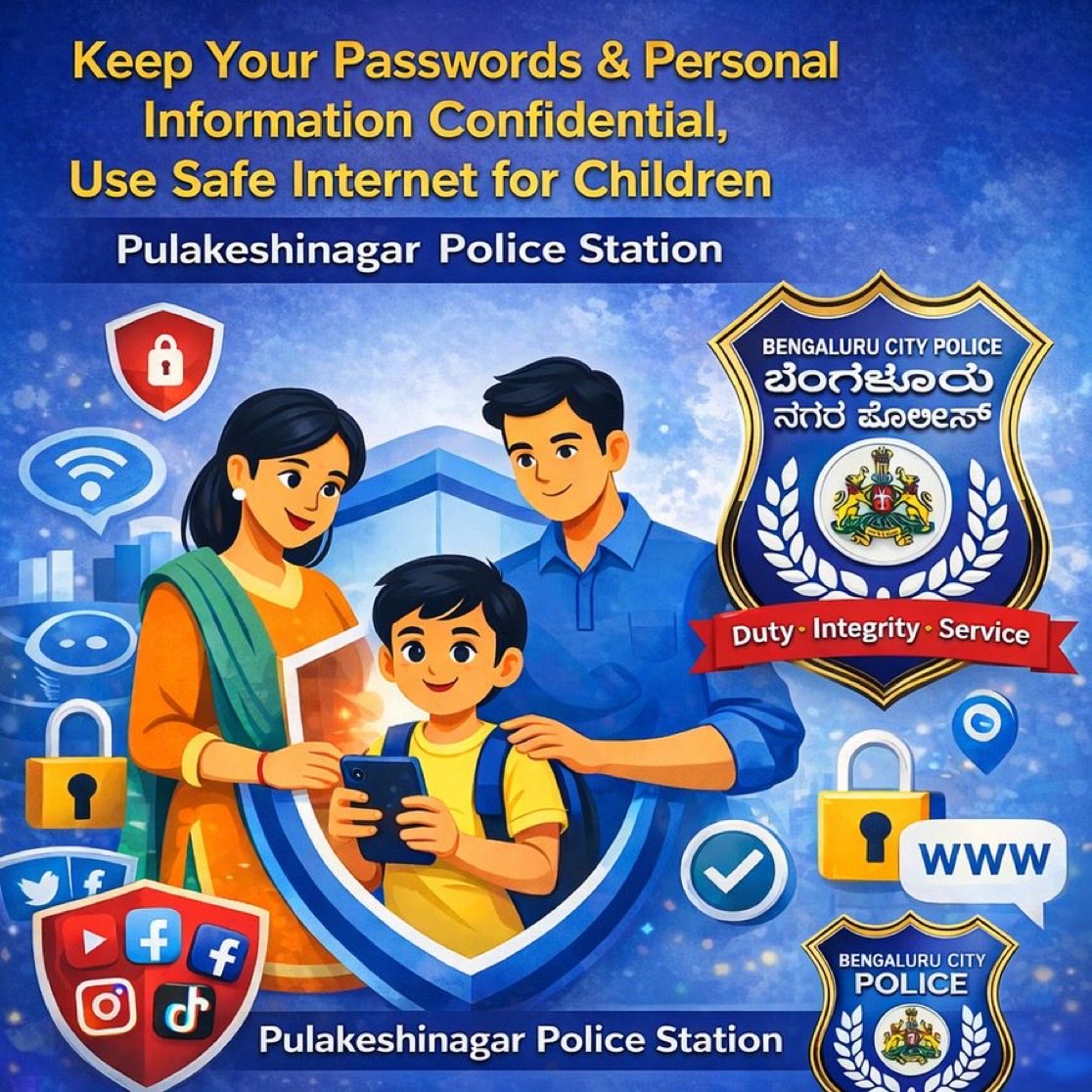 ನಿಮ್ಮ್ ಪಾಸ್ ವರ್ಡ್ ಹಾಗೂ ನಿಮ್ಮ್ ವಯಕ್ತಿಕ ಮಾಹಿತಿಗಳನ್ನು ಗೌಪ್ಯವಾಗಿಡಿ  <a href="/DcpEastBcp/">DCP EAST</a> <a href="/acppnagar/">ACP PULIKESHINAGAR BCP</a>