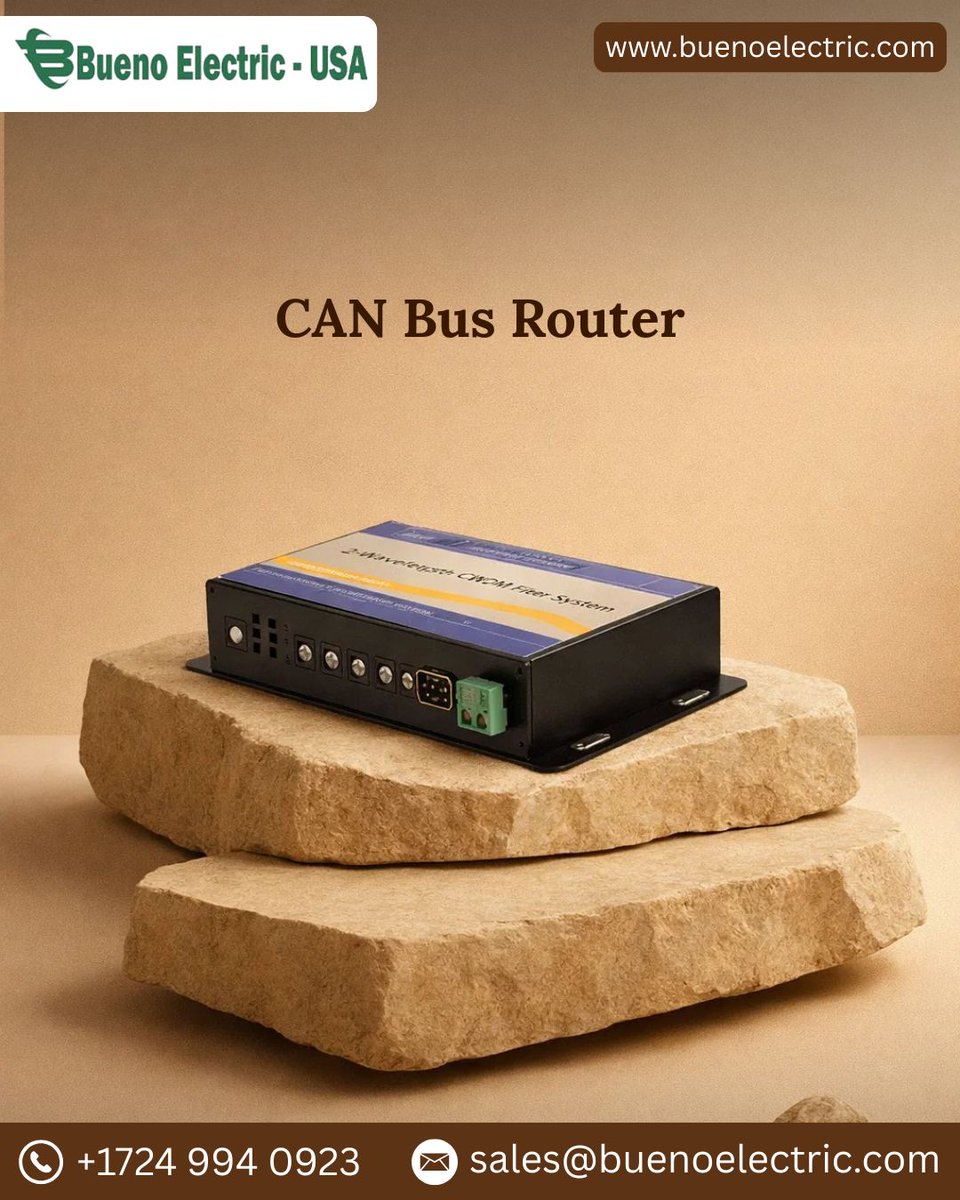 BuenoElectric's tweet image. Optimize your network with Buenoelectric CAN Bus Router—ensuring fast, secure data communication across systems. Enhance performance, reduce downtime and scale effortlessly. 
Visit : buenoelectric.com

#CANBus #IndustrialAutomation #SmartConnectivity #Buenoelectric