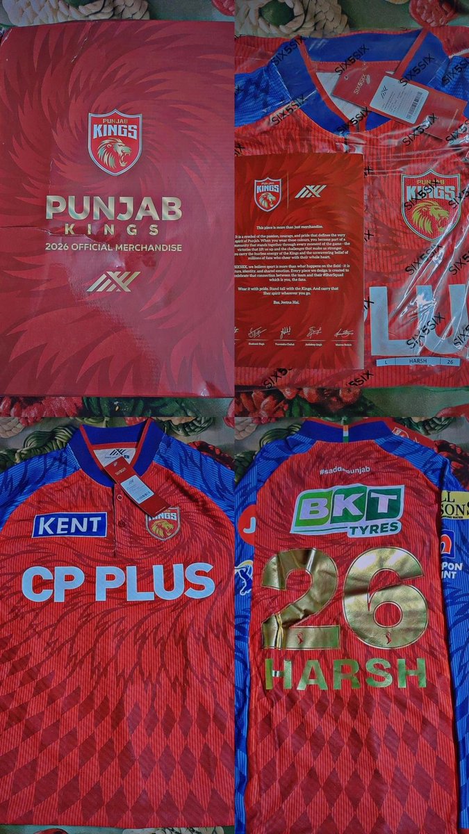 HarshTandon007's tweet image. Truly overwhelmed by the kindness of  @mahajan2407 Chirag Bhai❤️. Thank you so much for this PBKS Jersey❤️ Beyond grateful for the support, for having someone like you in my corner and for your generosity. This means a lot! 🙌

#Gratitude #Grateful #PBKS @PunjabKingsIPL