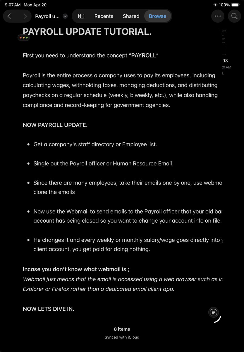 It’s a new week ,payroll update tutorial,I can’t drop the whole tut here,reach out for the pdf.