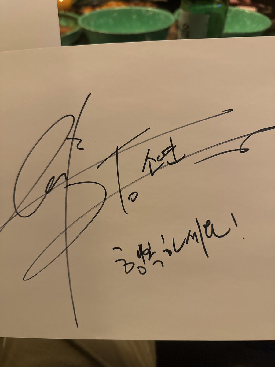 OP met Sehun today and managed to get his autograph as well