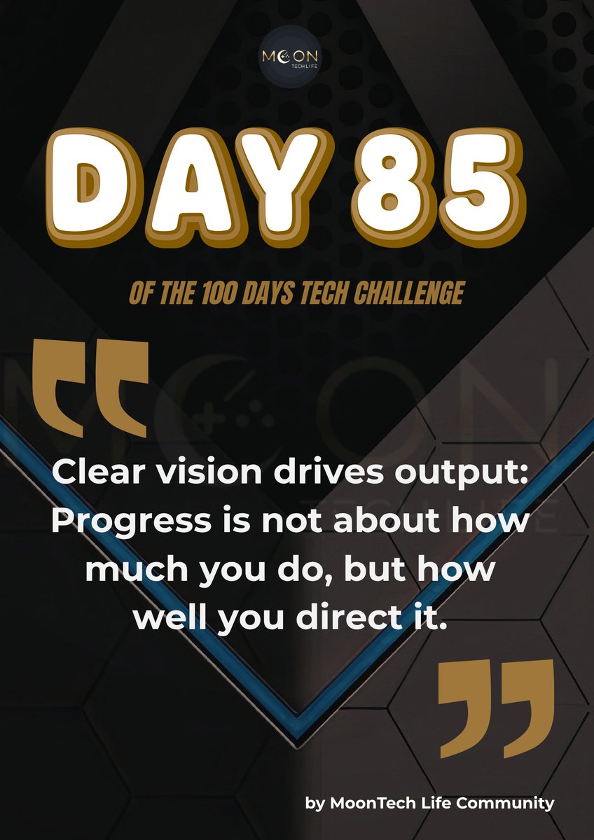MTL_COMMUNITY's tweet photo. “Direction defines progress.”
Clarity drives results.

#100daystechchallenge #Moontechlifecommunity #Mtl_community #Clarity #Growth https://t.co/b9oQqyRfhg