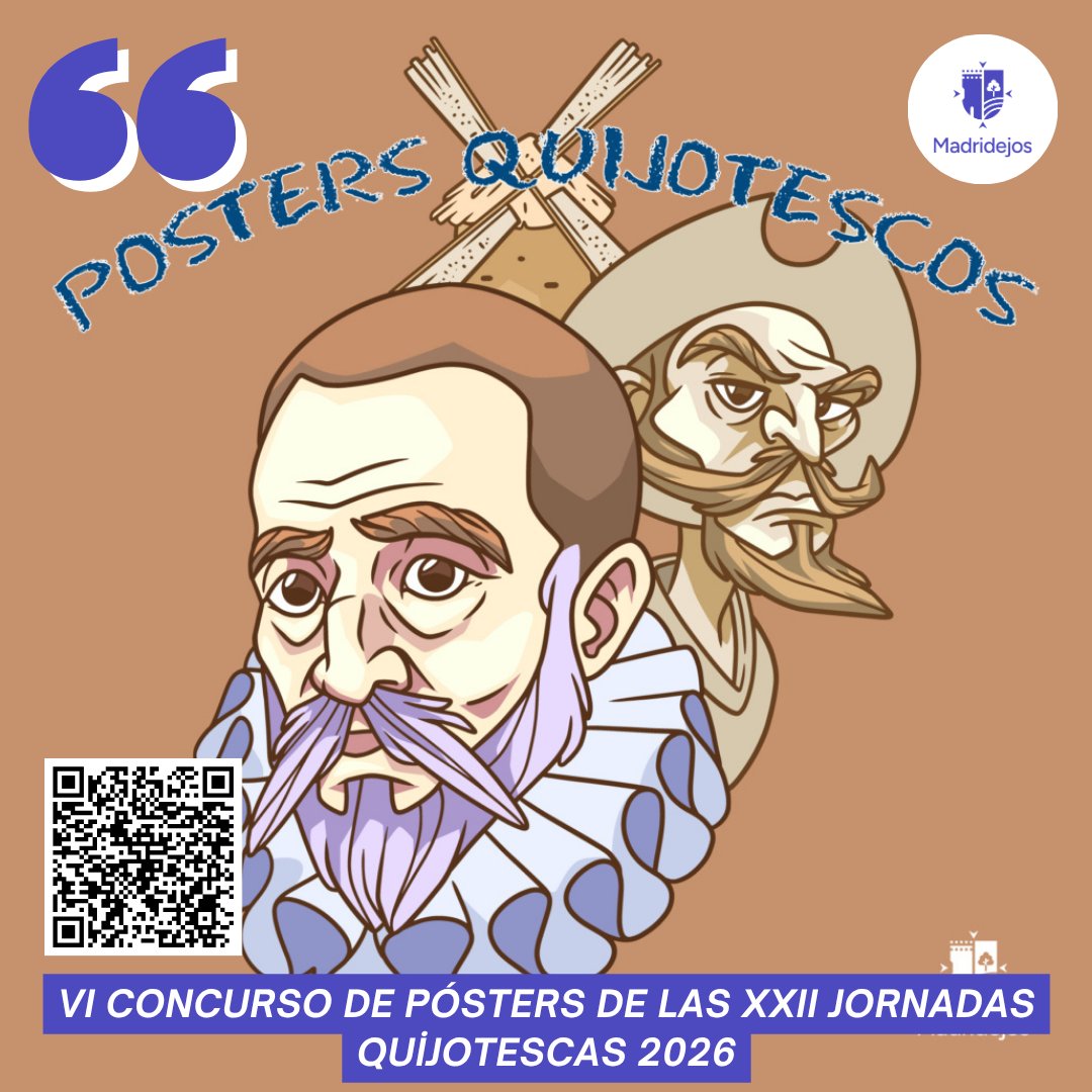 AytoMadridejos's tweet image. 🫟 VI Concurso de pósters de las XXII Jornadas Quijotescas 2026

✍️ El plazo de presentación será hasta el jueves 🗓️ 21 de mayo de 2026 a las 14:00 h.

#madridejos
#concurso #posters #jornadasquijotescasmadridejos

+INFO 👉 madridejos.es/wp-content/upl…
