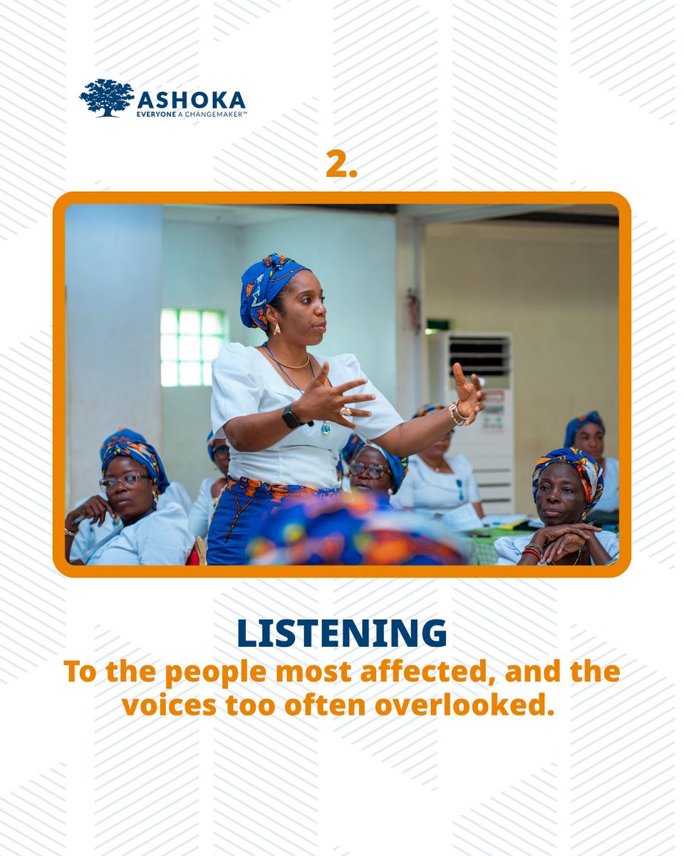 AshokaAfrica's tweet photo. Changemaking doesn’t start with big solutions.
 It starts with a shift in how we see the world and our role in it.

#SystemsChange #Changemaking #AshokaAfrica https://t.co/S4RiUHJ2S7