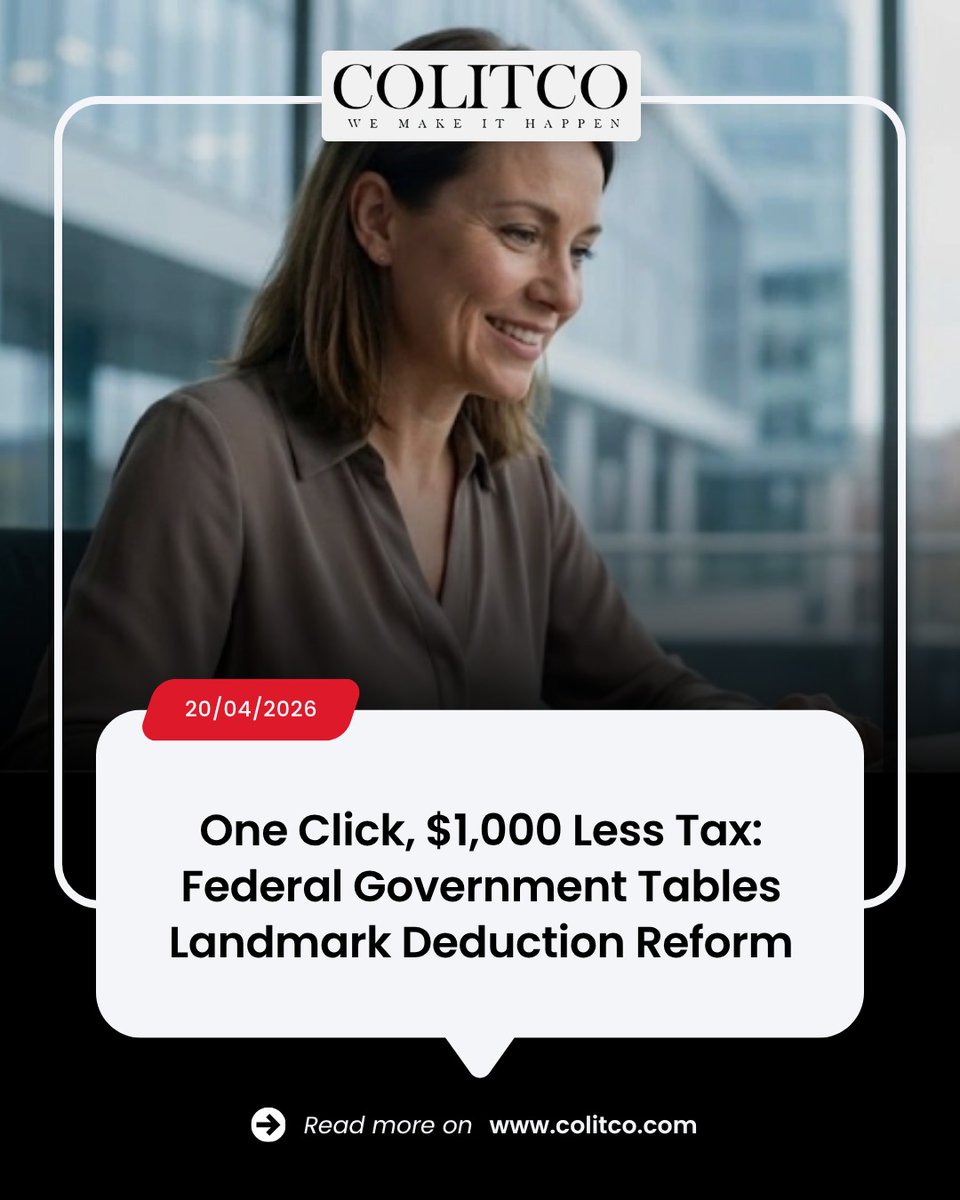 colitco's tweet image. Why is this $1000 tax rule a big deal?

Australia’s new instant tax deduction allows individuals to reduce taxable income quickly, offering immediate financial relief.

Read More : colitco.com/australia-1000…

#Tax #Finance #Savings