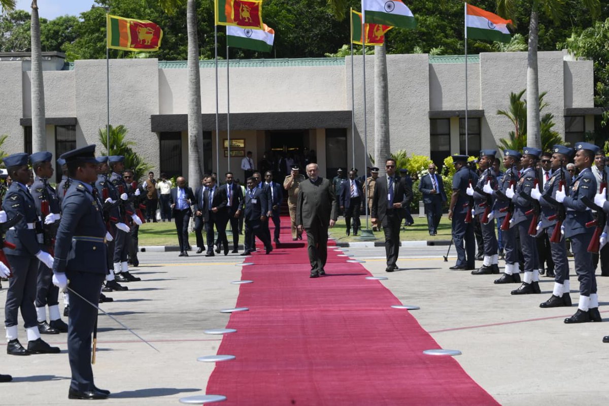 VPIndia's tweet photo. After concluding a successful visit to Sri Lanka, Vice President Shri C. P. Radhakrishnan emplanes for New Delhi. https://t.co/b7mGU2FHPA