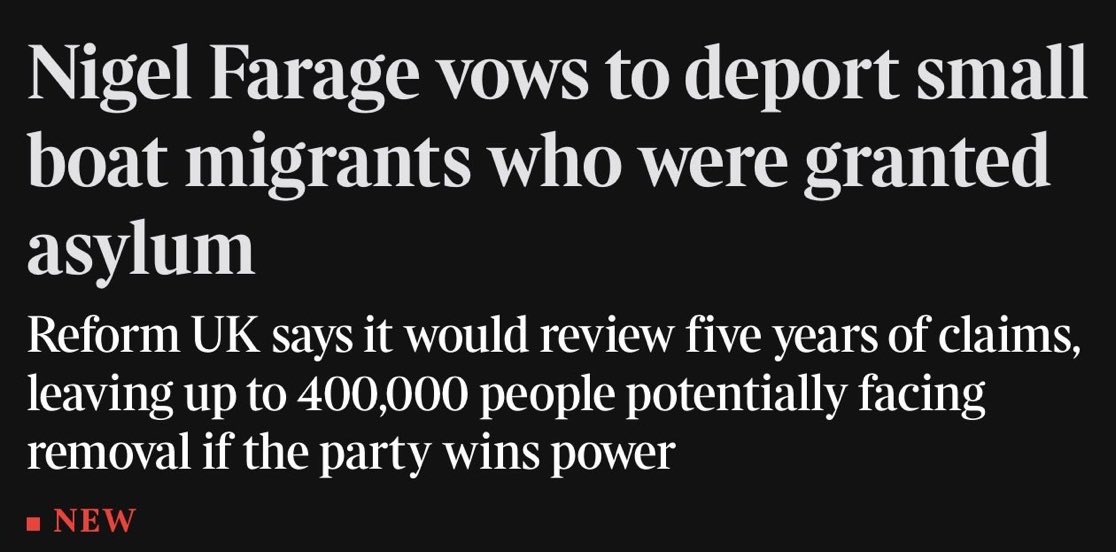 ReformDaily_'s tweet image. ‼️  “All those who broke into our country illegally &amp;amp; were granted asylum over the last 5 yrs will be stripped of their status &amp;amp; deported under a Reform government - in addition to those currently here illegally,” states Zia Yusuf

Britain needs Reform 💪🏻

#ReformUK #Immigration