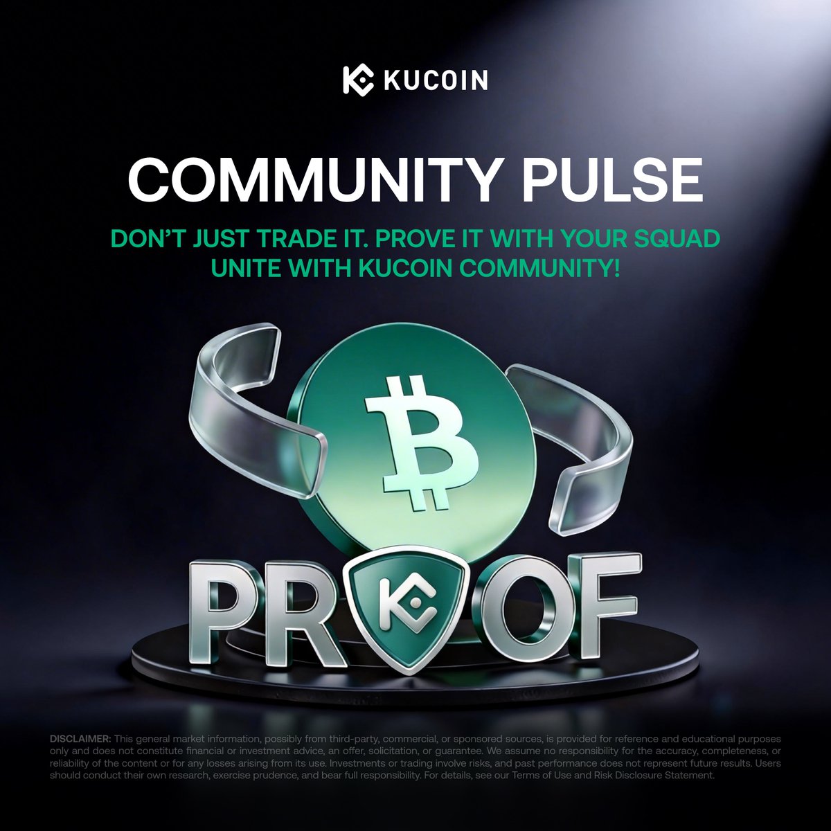kucoincom's tweet photo. 🔥 PROOF: Community Pulse! 🔥
Unite with the KuCoin Community, complete tasks, and claim your share!

📅 Period: April 10 – May 31, 2026
💰 The Perk: Complete all community tasks to bag up to $20 USDT per user in total rewards!
🚀 GET STARTED HERE: https://t.co/5paEKNYvy5

⚡️ Want More? Stay Active to Win!
We’re running 5 Side Activities throughout the campaign with $50 USDT up for grabs in every session. 
🛡 Trust First. Trade Next. Prove it with the Squad.
