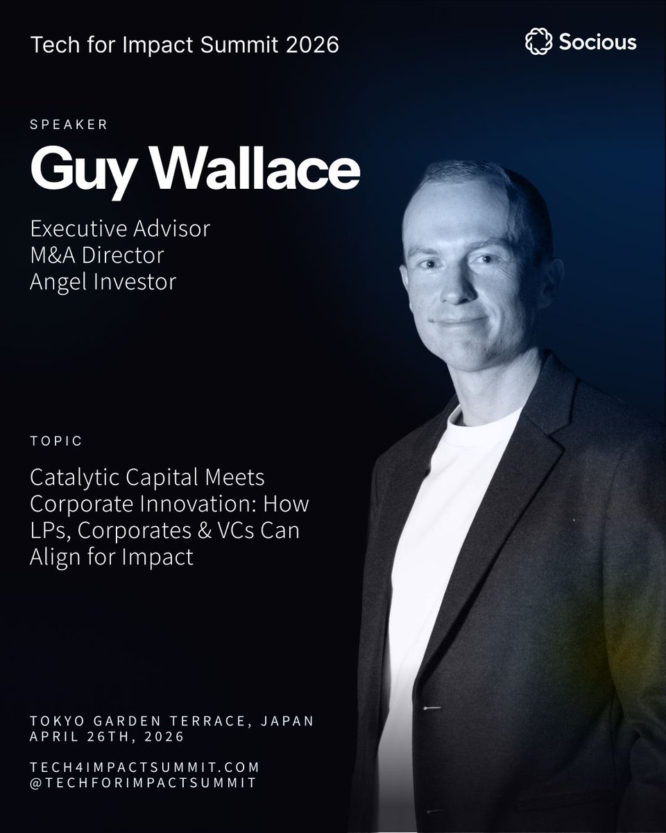 T4ISummit's tweet photo. 🎤 Speaker announcement!
Guy Wallace — Executive Advisor, M&amp;A Director &amp; Angel Investor — joins #T4IS2026 as moderator.
Strategy Dialogue: Catalytic Capital Meets Corporate Innovation — aligning LPs, corporates &amp; VCs for impact.
🗓 Apr 26 📍 Tokyo
#TechForImpact https://t.co/xsaVSpoWzD