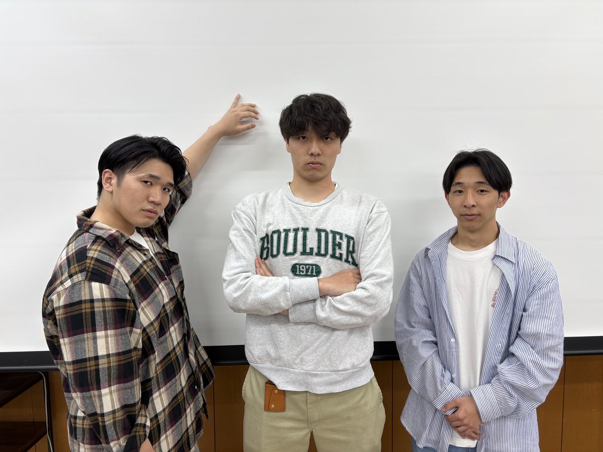 bu_showcase's tweet photo. 【幹部交��】
新年度となり、当サークルの幹部が交代いたしましたのでご報告いたします！

新部長　ヤマダユウヤ
新副部長　まひろ、キャシー

今後もSHOWCASEをよろしくお願いいたします！ https://t.co/Qf9dxrHeHA