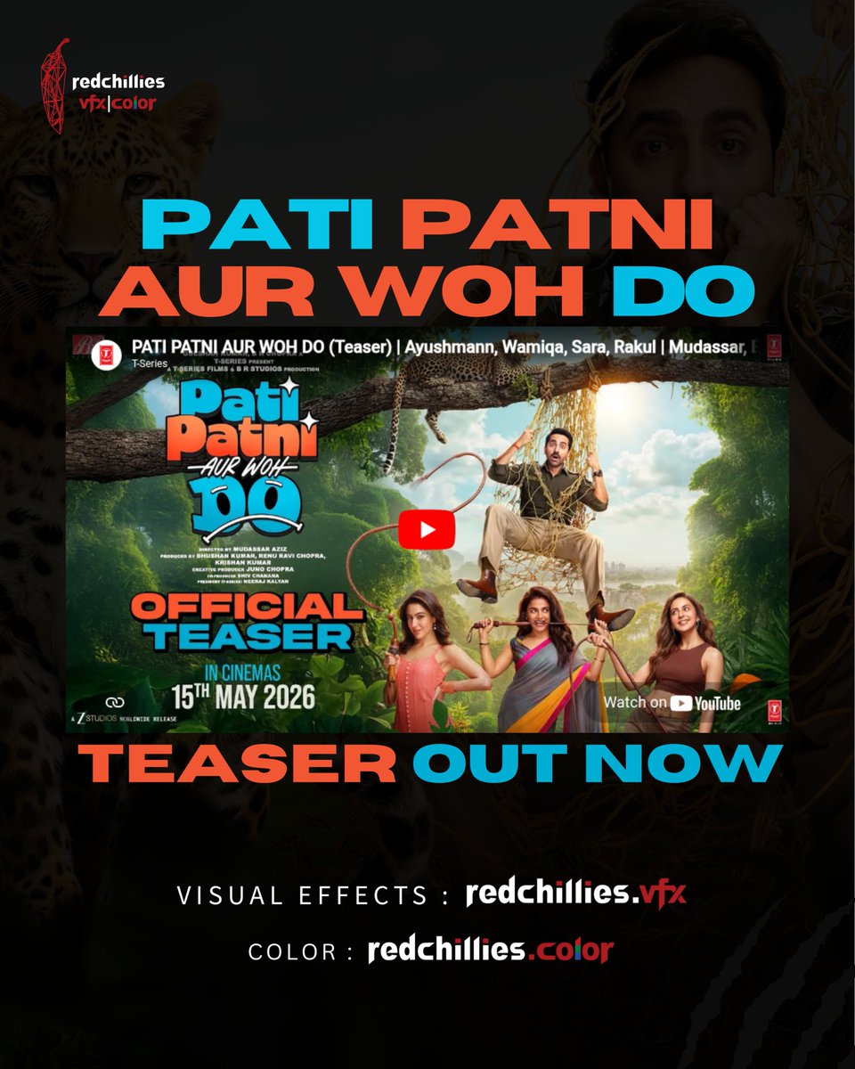 color_rcvfx's tweet photo. #PatiPatniAurWohDo Teaser Out Now!
Watch here: https://t.co/fJyvXFtAXv
➖
#VFXbyRedchillies 🌶️
#ColorbyRedchillies 🌶️ https://t.co/ELhojU4kPz
