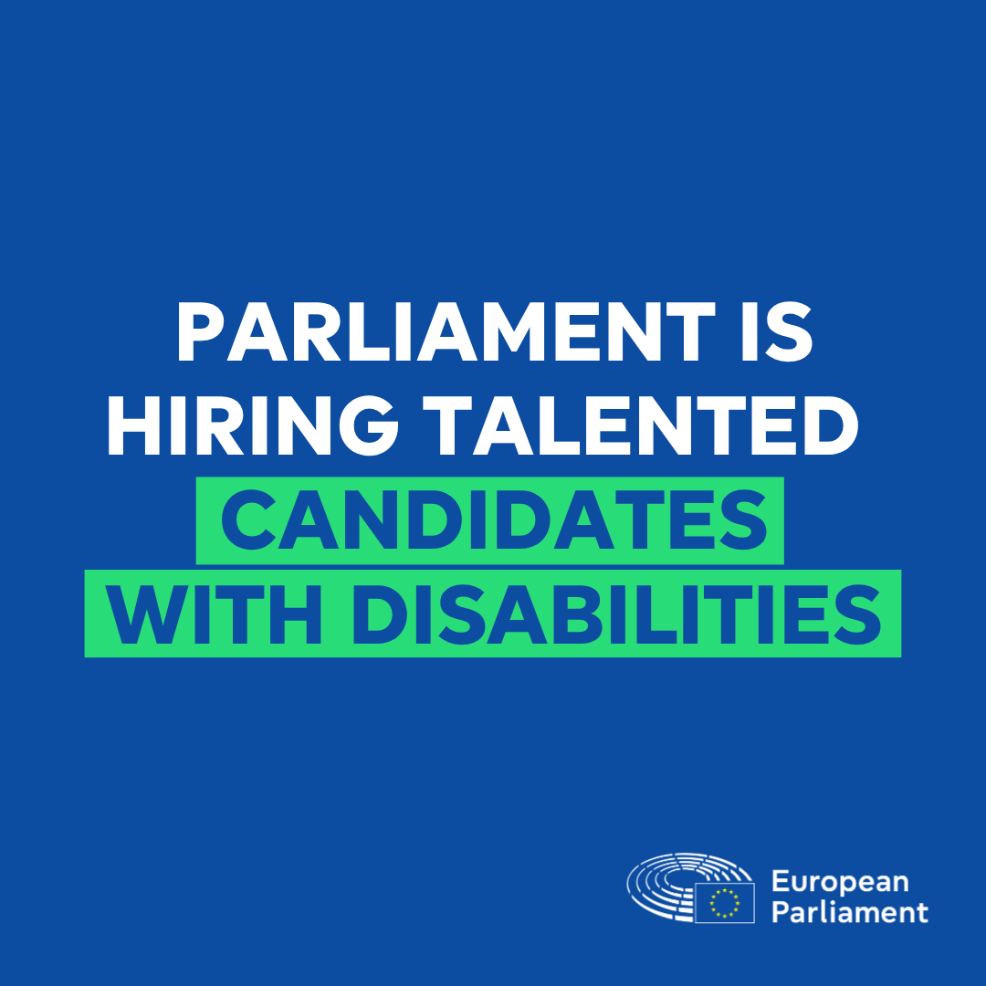 Europarl_EN's tweet image. The European Parliament’s Positive Action Programme is an exciting job opportunity!

It offers an additional pathway for persons with disabilities to join as contract agents.

Applications are open until 6 May 2026 (12:00 CET).

Apply: apply4ep.gestmax.eu/search/index/l…