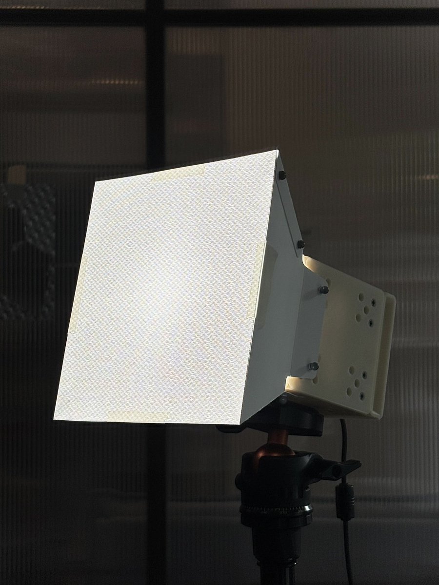 sftsupply's tweet photo. softboxes with mirror and fresnel-finished paper. suitable for both standard and express cores; some version of these will be part of the light modifiers we plan to include from the get-go alongside hot-swappable optics https://t.co/U2UKzodi1v