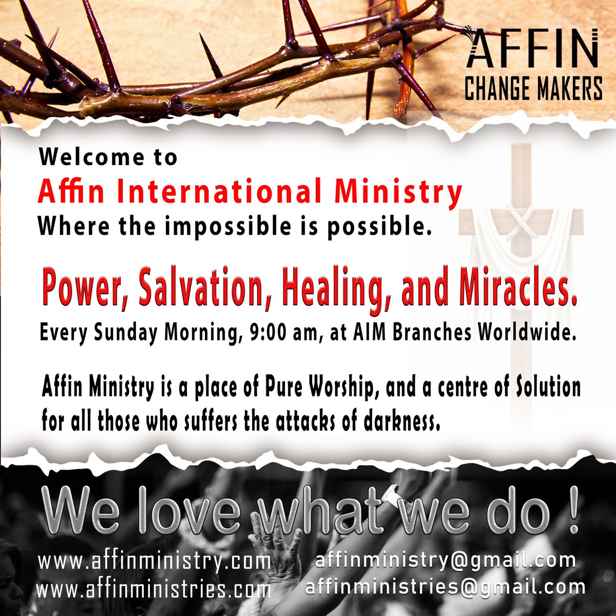 AffinMinistriez's tweet photo. Affin Ministry is a place of pure worship and a center of solution for all those who suffers the attacks of darkness.

#AffinInternationalMinistry #CitadelOfLearning #HouseOfPower #divineencounter #faithinaction #healinganddeliverance https://t.co/z5XLGKdHy8