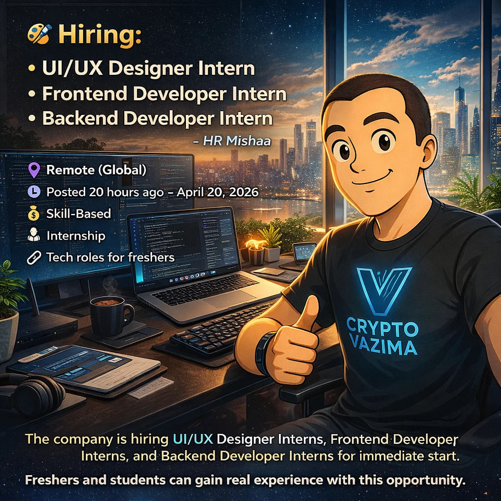 🎨 Hiring: UI/UX Designer Intern / Frontend Developer Intern / Backend ...