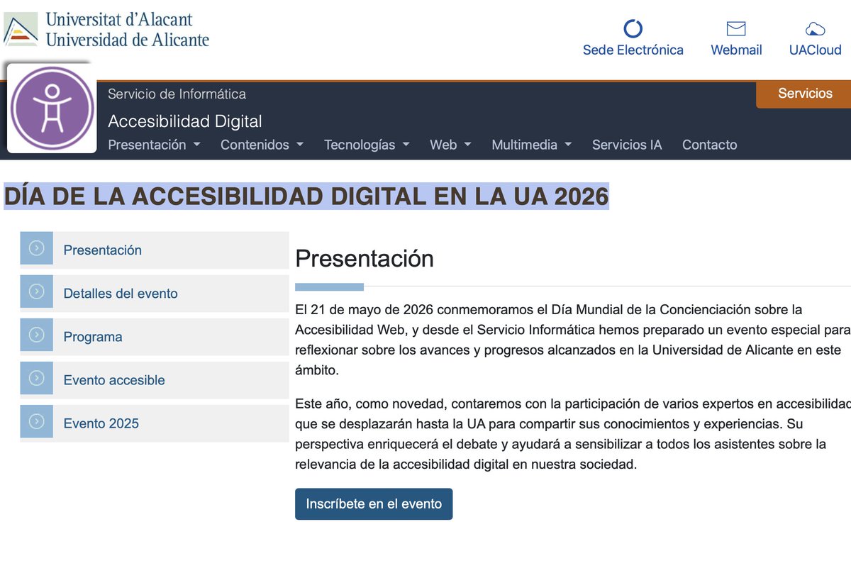Accesibilidad Digital UA tweet media