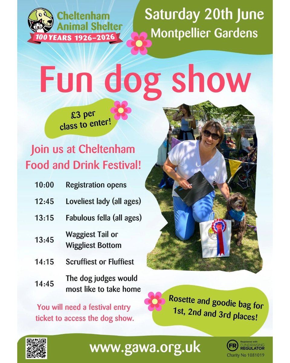 CheltFoodFest's tweet image. Has your dog got what it takes to be ‘Best in Show’ at this year’s Fun Dog Show? We are not looking for a Cruft’s Champion, but your pooch will have the chance to shine.

#dogs #dogfriendly #doglovers #cotswolds #bemorebob #cheltenham #dogwalks #dogsofcheltenham #gloucestershire