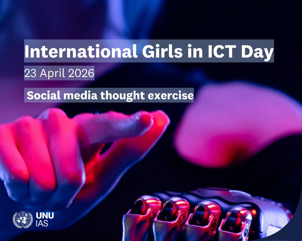 UNUIAS's tweet image. 3 days to go before Girls in ICT Day!

How can girls and women shape AI to create a more inclusive and sustainable future?

📮 Post a photo/video/message
🏷️ Tag: #GirlsInICT #AIforGood @unuias
👫 Nominate your friends!