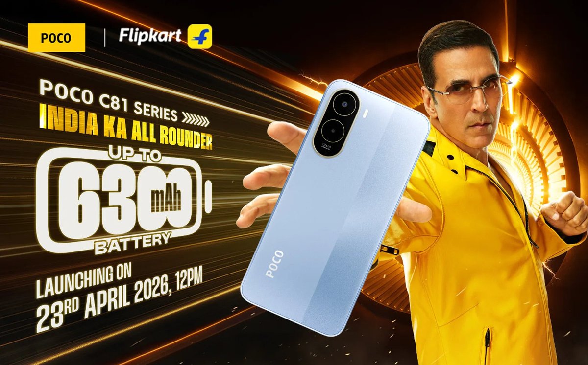 FoneArena's tweet photo. POCO C81 and POCO C81X with up to 6300mAh battery to launch in India on April 23rd https://t.co/Uqg0O0MUSr #POCOC81 #POCOC81X https://t.co/fFysYlXr8l