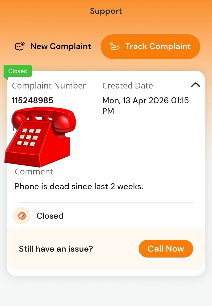taori_rahul's tweet photo. For the last 3 weeks I have been raising complaints for a faulty landline. Without resolving it, the department is closing the complaint and marking it resolved.
I am into the pharmaceutical distribution chain and it's been disturbed for the last 3 weeks. https://t.co/lvXzW4FR5t