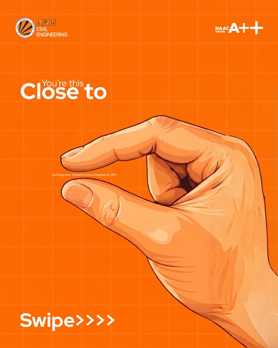 LPUCivilEngg's tweet image. Apply now and take the first step toward a bright future! 🚀
Admissions are open secure your seat today and unlock exciting opportunities ahead.

#lpu #civilengineering #Admissions2026 #LPUIndia #lpuuniversity #transportation #AIML #structuralengineering #constructionmanagement