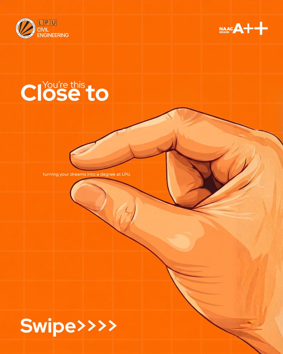 LPUCivilEngg's tweet image. Apply now and take the first step toward a bright future! 🚀
Admissions are open secure your seat today and unlock exciting opportunities ahead.

#lpu #civilengineering #Admissions2026 #LPUIndia #lpuuniversity #transportation #AIML #structuralengineering #constructionmanagement