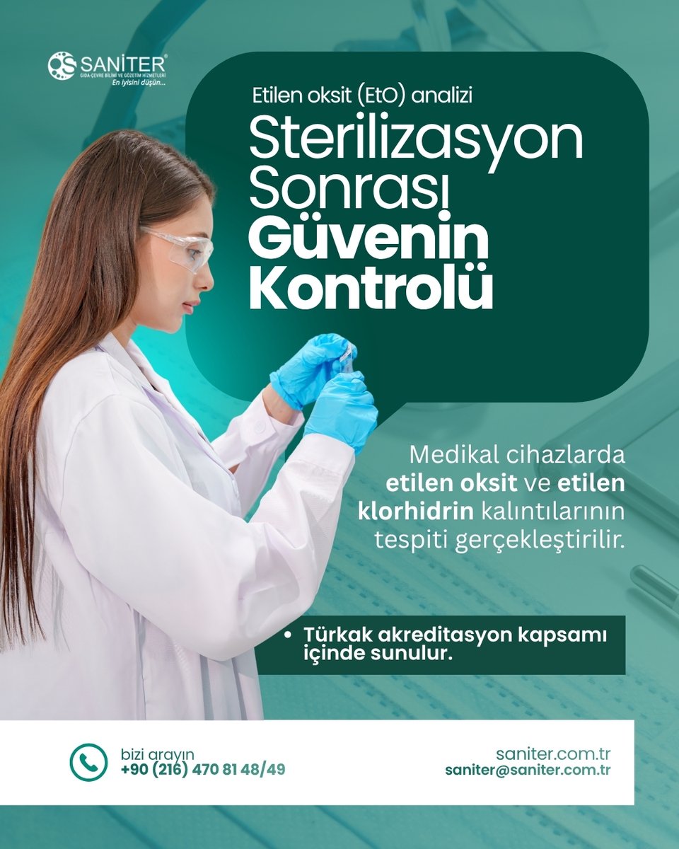 Saniter_Lab's tweet photo. Sterilizasyon süreci tamamlandıktan sonra ürün güvenliğinin doğrulanması, medikal cihazlar için kritik adımlardan biridir.

Ayrıntılı Bilgi &amp; İletişim İçin:
0 (216) 470 81 48 / 49
saniter@saniter.com.tr

#sanitelaboratuvarı #analizlaboratuvar #etilenoksit #etoanalizi https://t.co/LAUkHOTcPt