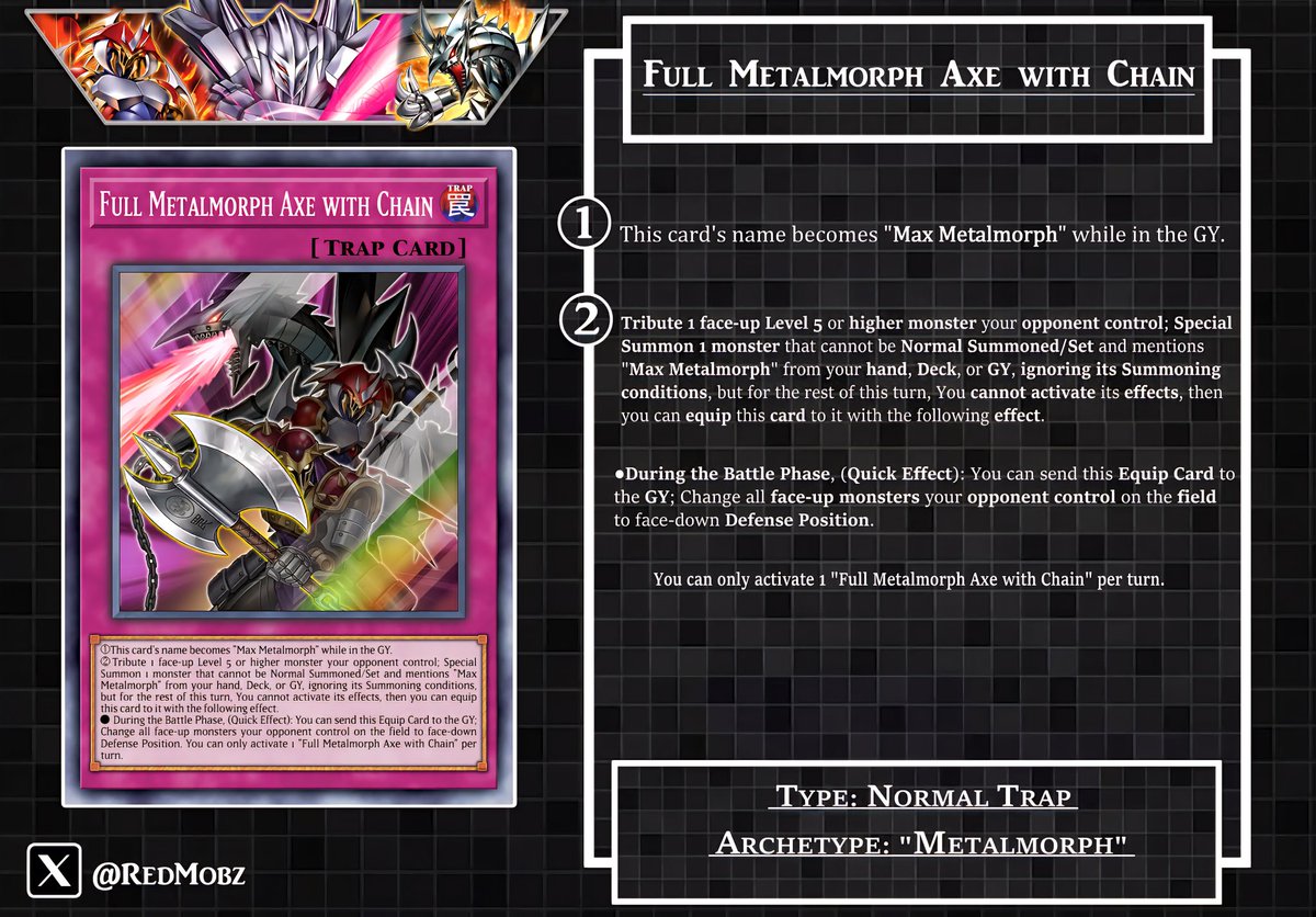 [Full Metalmorph Axe with Chain][Overframe] [Full artwork] #yugioh # ...