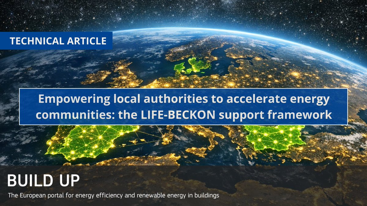 EU_BUILDUP's tweet image. The LIFE-BECKON framework, a comprehensive support ecosystem combining a digital One-Stop-Shop platform with local Technical Assistance Offices.

Read the full article🔗build-up.ec.europa.eu/en/resources-a…

#EnergyEfficiency #EnergyCommunities #CleanEnergy