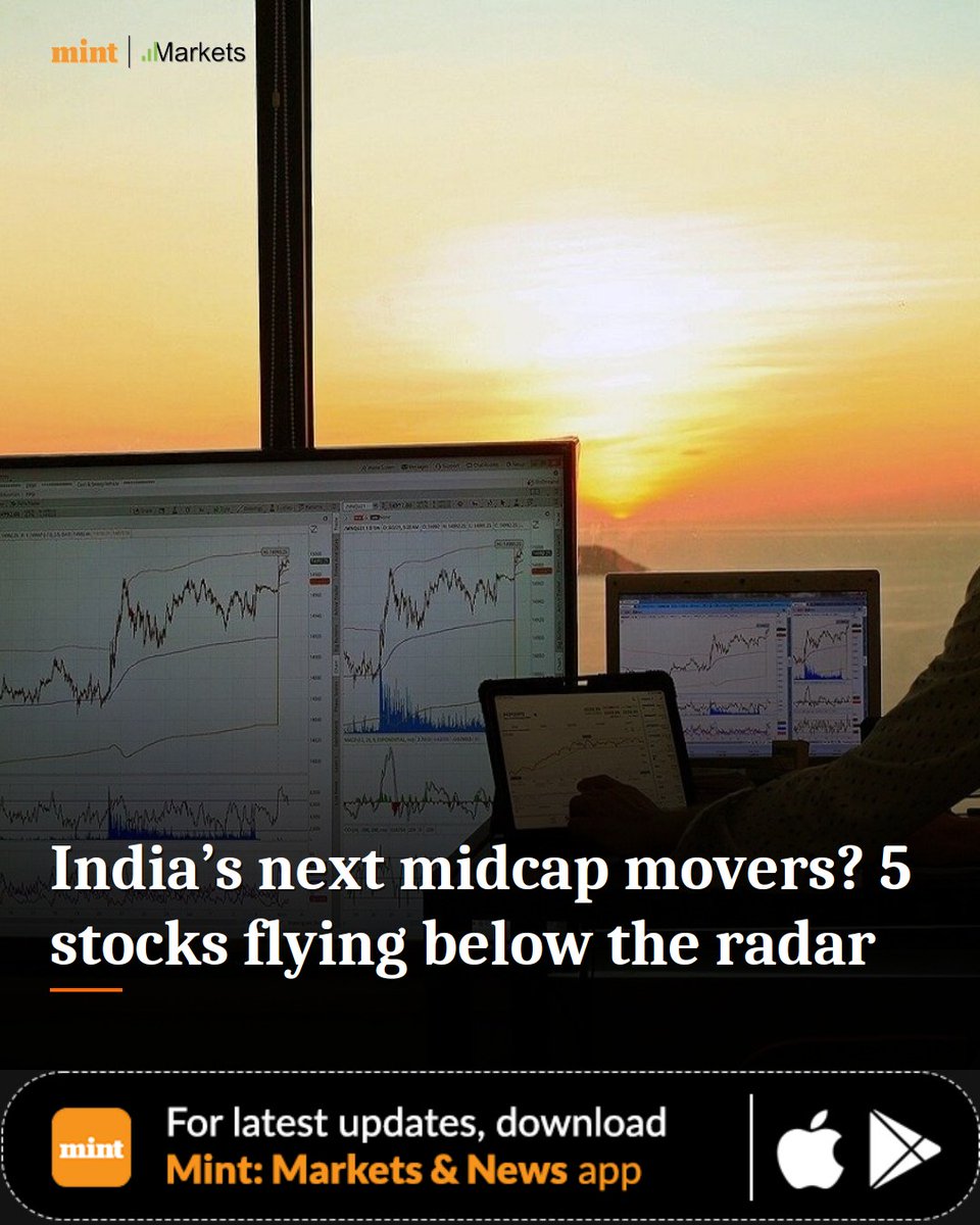MarketsByMint's tweet image. As India’s economy accelerates, these five midcap companies are scaling quietly with strong growth, improving balance sheets and expansion plans worth tracking.

livemint.com/market/stock-m…

#Livemint #MidcapStocks #IndianEconomy #StockMarketIndia #GrowthStocks #MintMarkets