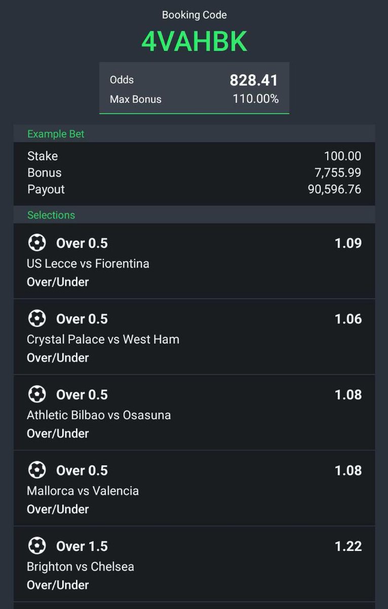 ebustar852's tweet photo. Overs 1.5/0.5

Code. 4VAHBK https://t.co/Y6jlUMCxyh