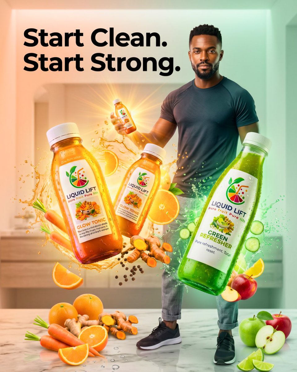 LiquidLift_zim's tweet image. 🌅 New week. New energy.
What are you fueling your body with this Monday? 👀
✨ Glow Tonic Boost. Cleanse. Glow 💚 Green Refresher Light. Crisp. Reset
Start strong or feel it all week… your choice 😏
👇 Be honest what’s your pick?
#MondayReset #GlowTonic #GreenRefresher