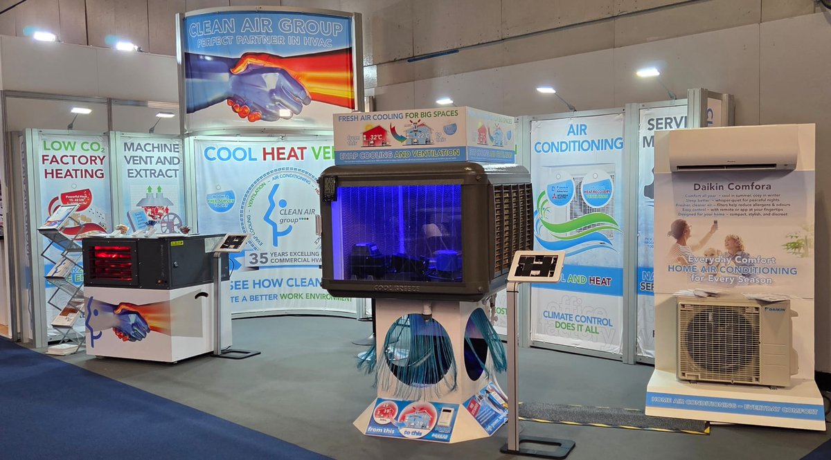 Our sales team are at <a href="/MACHexhibition/">MACH Exhibition</a> 2026 this week showcasing are warehouse and office heating, cooling, and ventilation.  

Come and say hello on stand 6-68