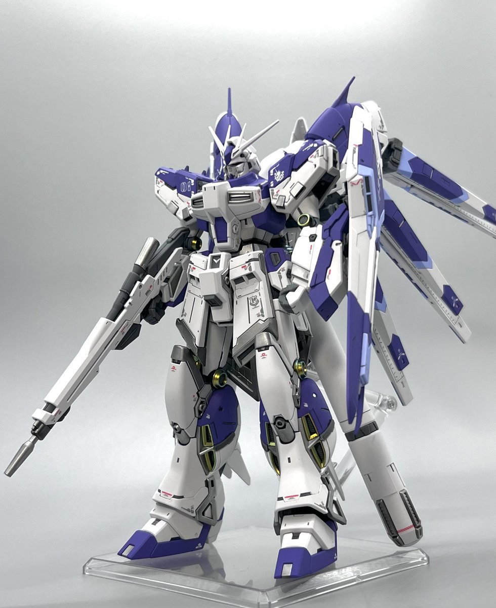 prironimuf's tweet photo. 久しぶりにこっちもUP。カトキver風RG H i-νガンダム完成ー！　結局ほぼ全塗装してしまった。時間かかったけど楽しかったー！　#ガンプラ https://t.co/C11F7aCqY1