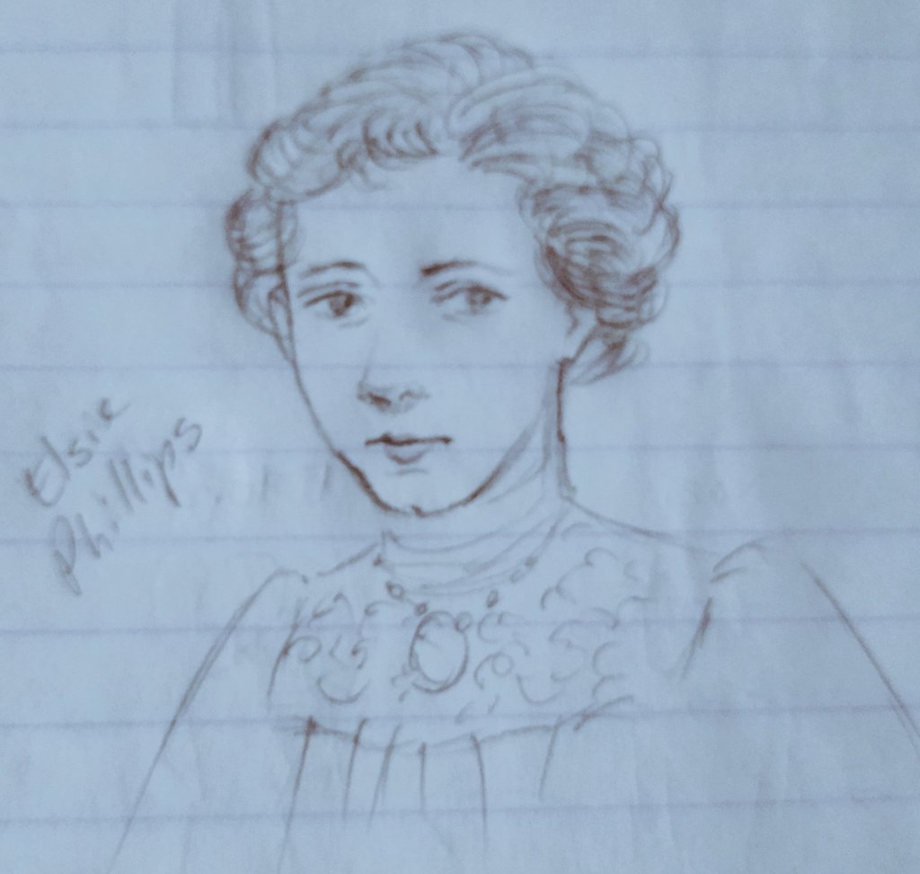 Jusagi91's tweet photo. A while ago, I drew Elsie Phillips, Jack Phillips' sister (the Titanic’s wireless operator). She looks a lot like him in the photo. https://t.co/Gh4K0RWQK1