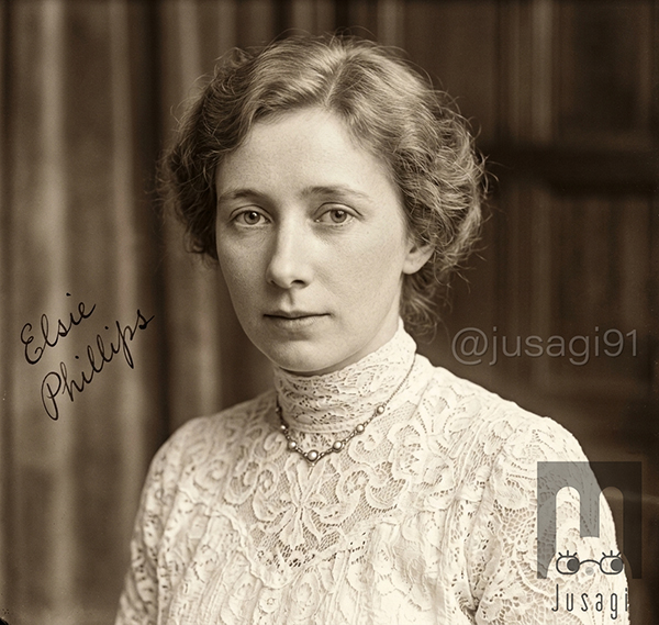 Jusagi91's tweet photo. A while ago, I drew Elsie Phillips, Jack Phillips' sister (the Titanic’s wireless operator). She looks a lot like him in the photo. https://t.co/Gh4K0RWQK1