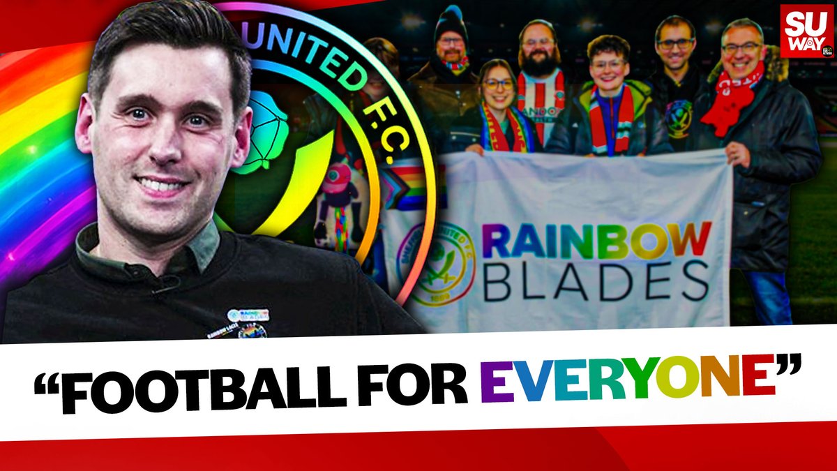 SheffUnitedWay's tweet photo. 🎙️ JAMES LALEY: Rainbow Blades 🔴⚪

📺 https://t.co/yEx1XYaFdh

Tonight we have a very important video going live on the channel. @IngoodNick17 speaks with @james_laley from @rainbow_blades about their journey, impact, and why inclusivity in football still matters.

We cover:
🌈 The story & growth of @rainbow_blades
⚽ What they do on matchdays & beyond
🎗️ Football vs Homophobia & the Rainbow Ball
🤝 Work with @SheffieldUnited & the community
🔴 How fans can be better allies

See you at 6:30pm 👋

#SUFC #RainbowBlades #InclusiveFootball #LGBTQ #FootballForAll #LGBT