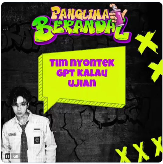 Kekinian banget ya pakai chat GPT, dulu di brainly hahaha.