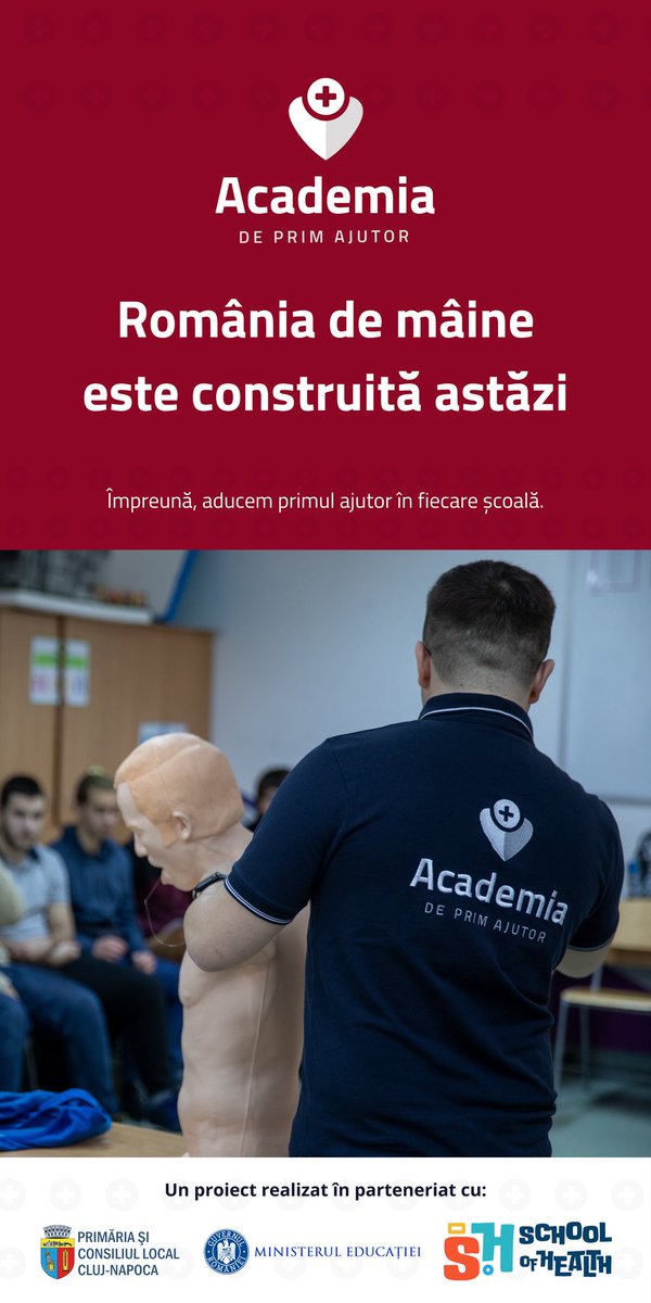 adpaCPR's tweet photo. Cu toții ne dorim cursuri de prim ajutor în școlile din România. Peste 1600 de elevi au fost instruiți gratuit anul trecut. Anul acesta sigur o să depășim 5000. https://t.co/sVwRfEZ5LX