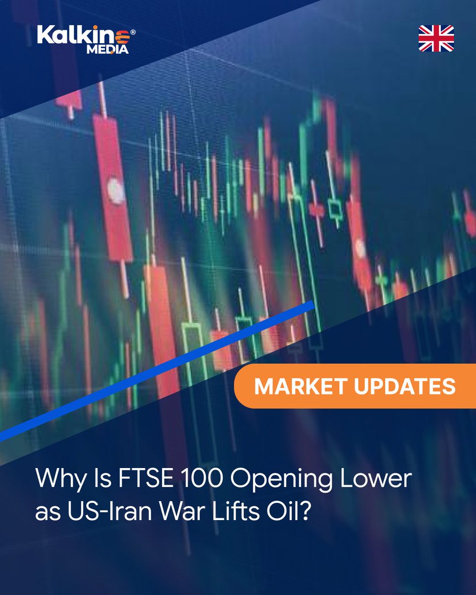 kalkine_uk's tweet image. The UK’s leading equity benchmark, the FTSE 100, is poised for a cautious start as renewed geopolitical tension unsettles global markets and dampens early trading sentiment.  
zurl.co/VsuAw

#FTSE100 #GLobalMarket #TradingMood #FTSE #KalkineMediaUK