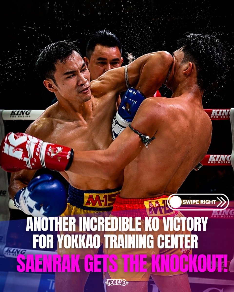 yokkaoboxing's tweet image. Saenrak is on a serious run 🔥
Saturday got it done by KO at Channel 3 Stadium 🔥
3 fights in a row. 2 by KO. No luck, just work.
Built at YOKKAO Training Center Bangkok, sharpened with Superlek’s guidance.
This is what consistency looks like. 🥊
Who’s next? 👀🔥
#muaythai #fight