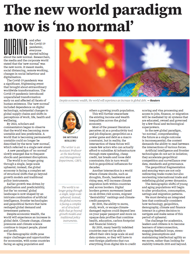 Oman_biz's tweet image. The global economy is being reshaped by constant shocks—geopolitics, technology, and shifting power centres.
Adaptation is no longer optional. It is the strategy.
Read more: omanobserver.om/article/118814…

#Oman #OmanEconomy #GlobalEconomy #Geopolitics #FutureTrends