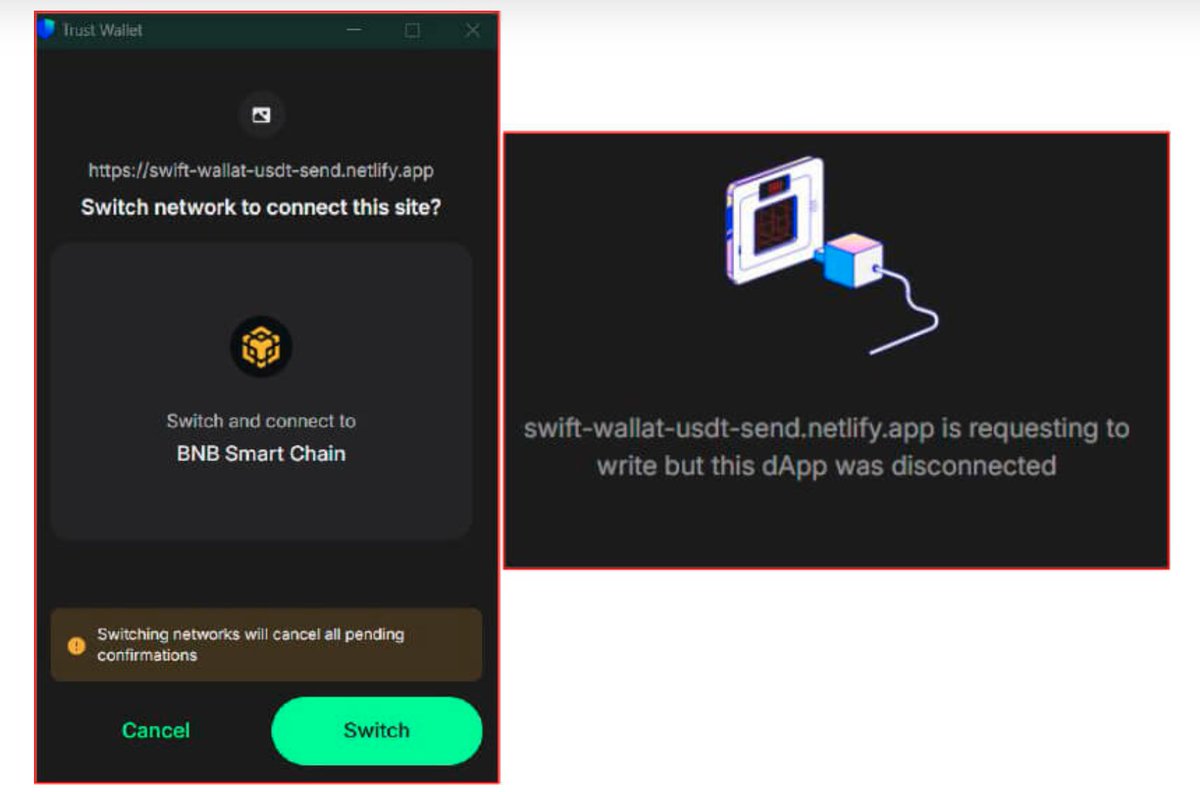 packmatt73's tweet image. A new QR code "drainer" targets Trust Wallet users on Telegram. It exploits the ERC-20 approve mechanism to wipe USDT. Learn how to protect your assets now.

#TrustWallet #CryptoScam #BNBChain #TelegramSecurity #Web3 #InfoSec #BlockchainSecurity
securityonline.info/trust-wallet-q…